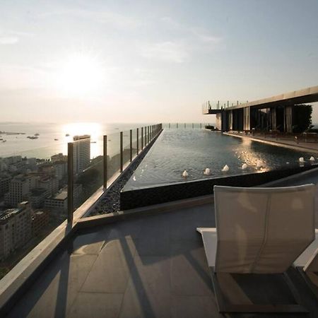 The Base Condo Center Of Pattaya Rooftop Swimming Pool Eksteriør bilde